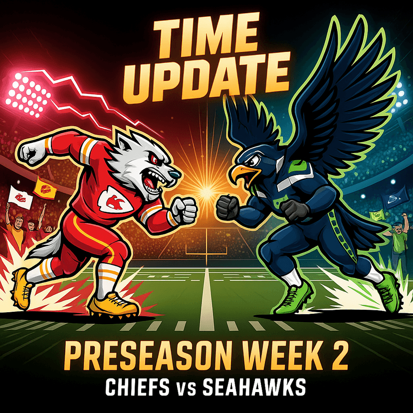 Chiefs vs. Seahawks – Preseason Week 2 Game Info