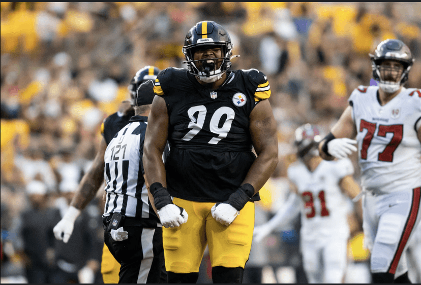 Steelers Rookie Overpowers Bucs’ Fifth-Year Veteran: First-Round Pick Records His First Sack
