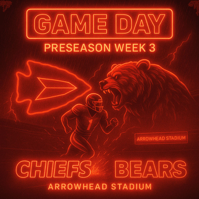 GAME DAY: How to Watch Chiefs vs. Bears Final Preseason: Time, TV, Streaming, and Radio Options