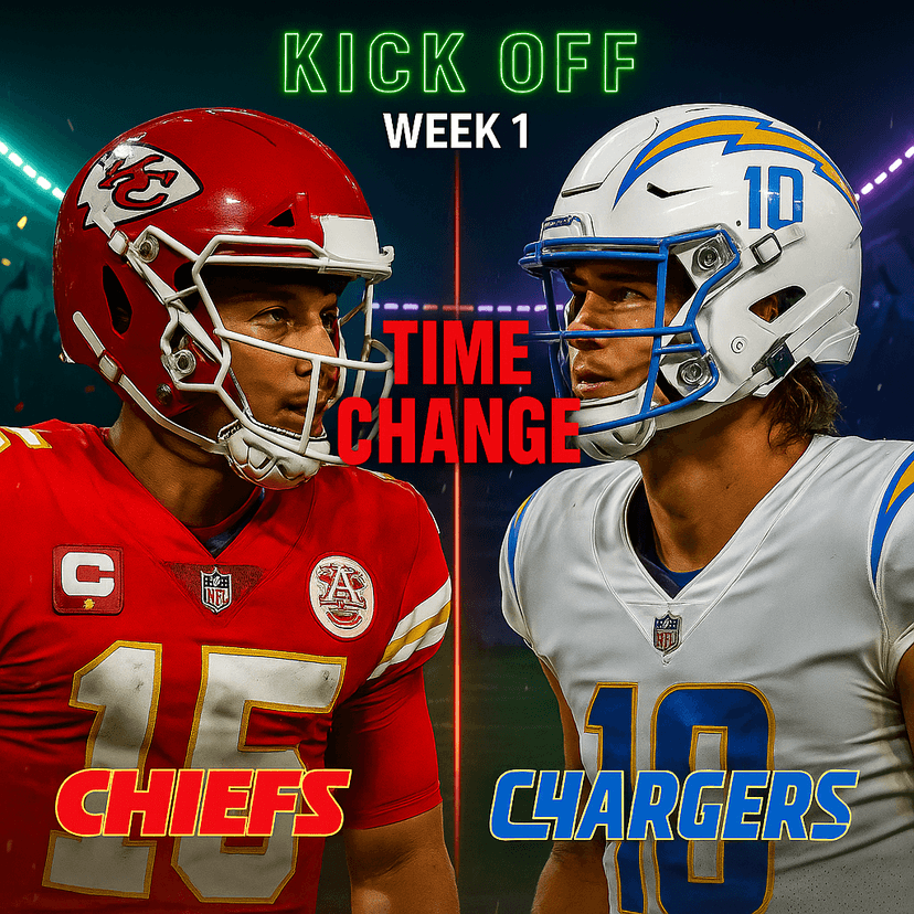Chiefs vs. Chargers 2025 NFL Kickoff Week 1 — Date, Time & Broadcast Guide