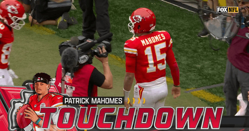 VIDEO: Patrick Mahomes Scrambles for 13-Yard Touchdown, Giving Chiefs Lead Over Eagles