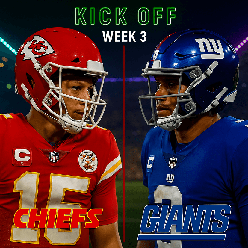 Chiefs vs. Giants 2025 NFL Week 3 — Date, Time & Broadcast Guide