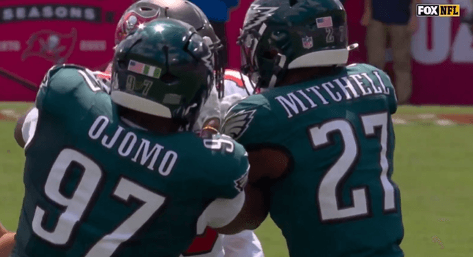 NFL Issues Disciplinary Action Against Quinyon Mitchell for Pulling Tristan Wirfs’ Helmet During Game Against Buccaneers