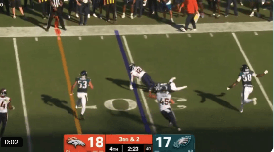 NFL Fines Eagles LB Zack Baun for "Unnecessary Roughness" Play in Broncos Game