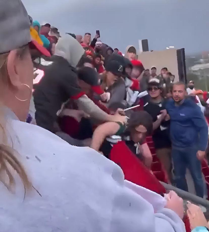  Eagles Fan Thrown Down Stairs by “Crazy Buccaneers Fan” After Crushing Home Defeat