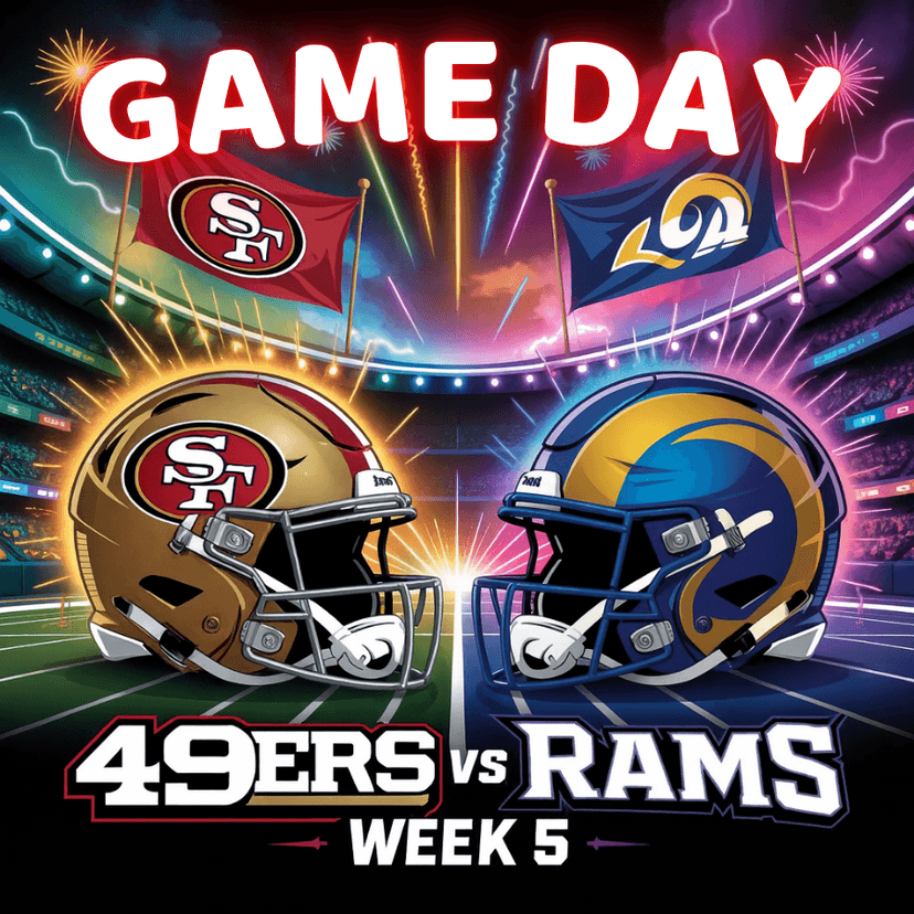 GAME DAY - How to Watch 49ers vs. Rams in Week 5: TV, Streaming, Kickoff Info