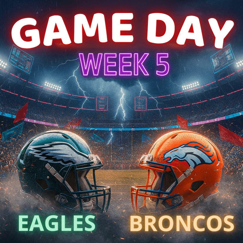 GAMEDAY WEEK 5:  Eagles vs Broncos — Full Preview: TV, Streaming, Kickoff Info
