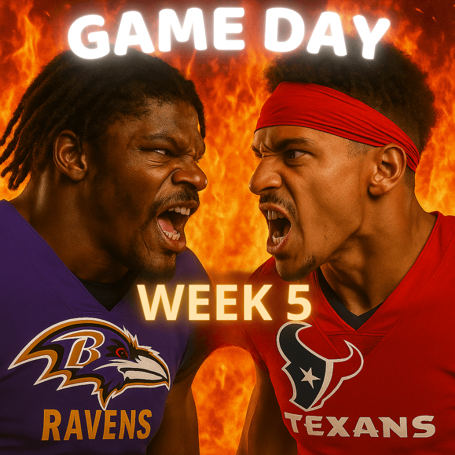 GAMEDAY WEEK 5: Ravens vs Texans — Full Preview: TV, Streaming, Kickoff Info