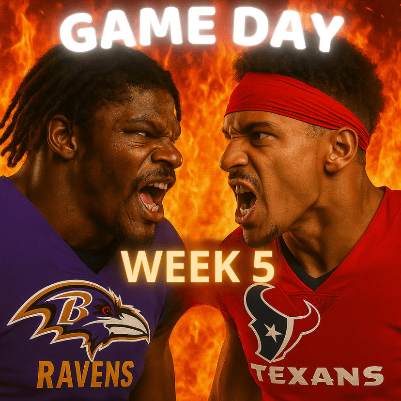 GAMEDAY WEEK 5: Ravens vs Texans — Full Preview: TV, Streaming, Kickoff Info