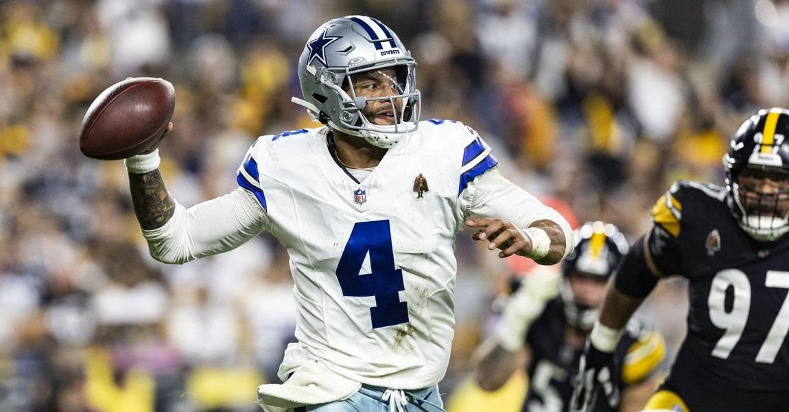 Dak Prescott e os Cowboys vencem mais tarde do que deveriam