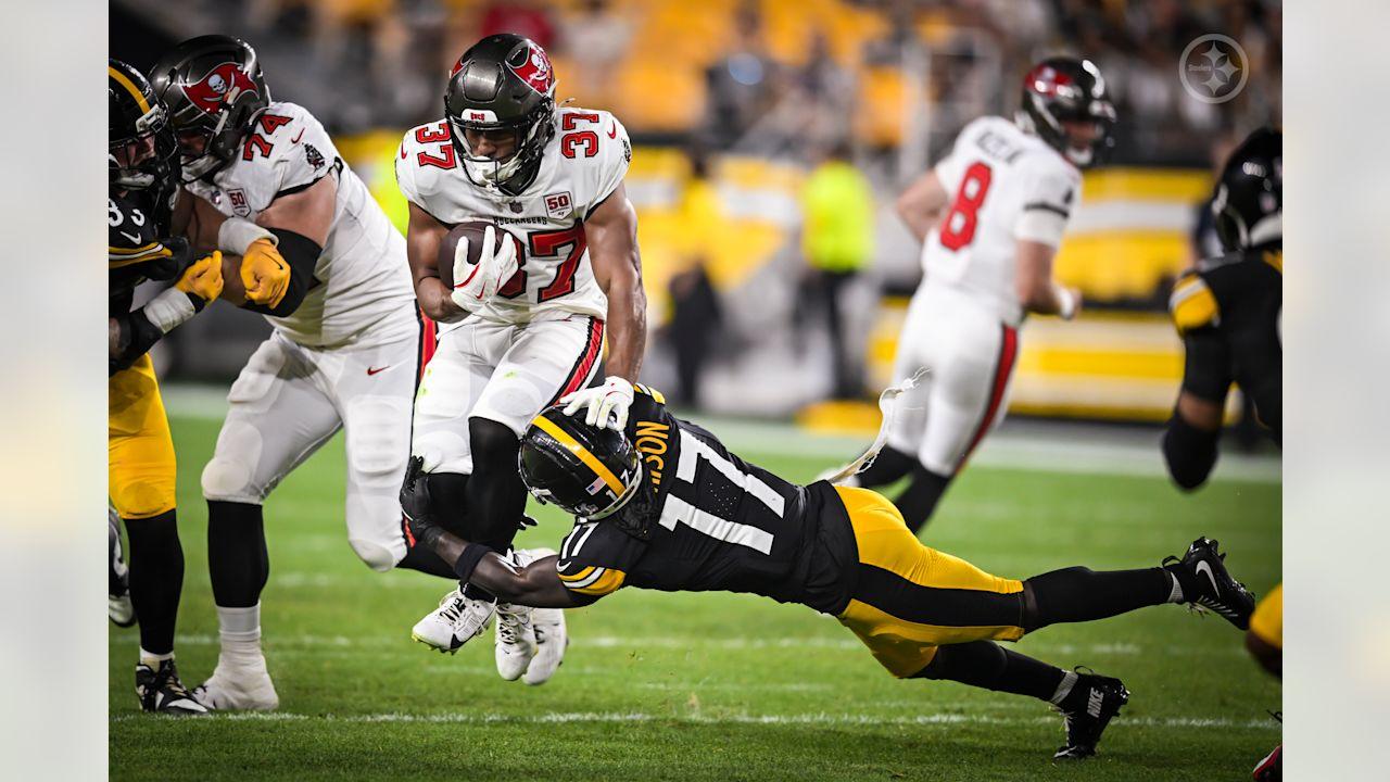 Pittsburgh Steelers defensive back D'Shawn Jamison (17) during a preseason game between the Pittsburgh Steelers and the Tampa Bay Buccaneers, Saturday, Aug. 16, 2025 in Pittsburgh, PA. (Karl Roser / Pittsburgh Steelers)