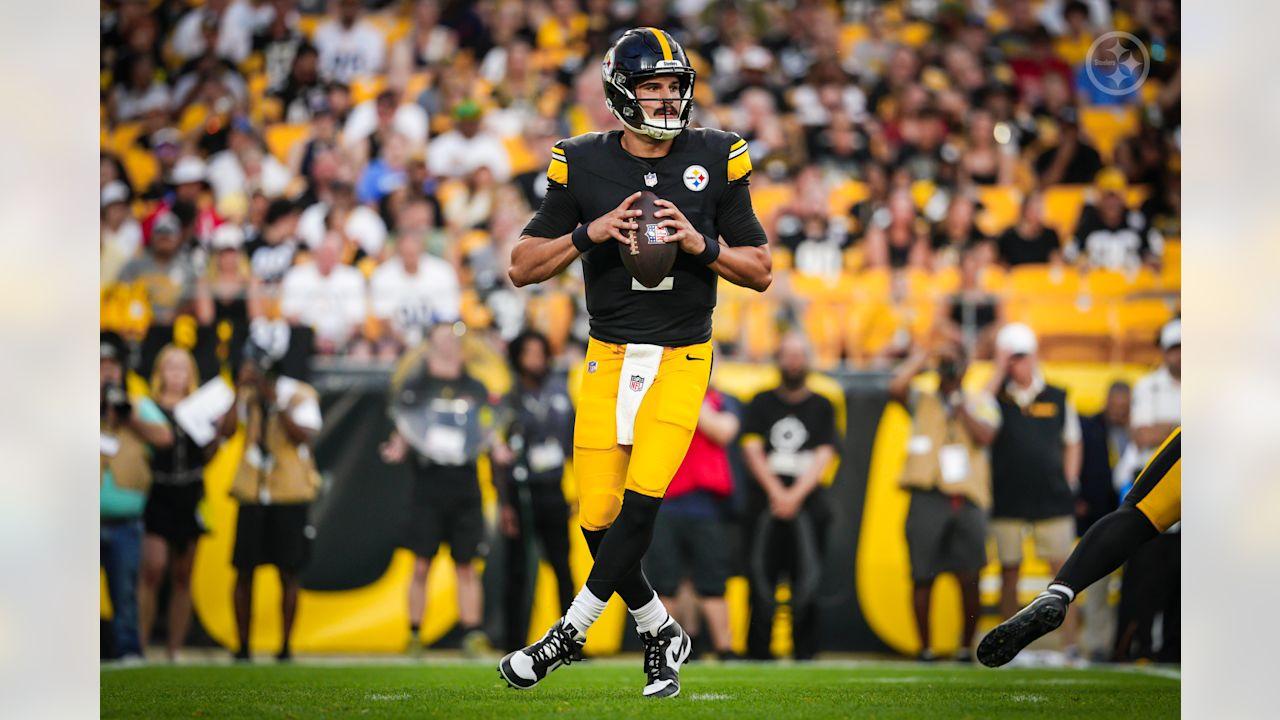 Pittsburgh Steelers quarterback Mason Rudolph (2) during a preseason game between the Pittsburgh Steelers and the Tampa Bay Buccaneers, Wednesday, July 16, 2025 in Pittsburgh, PA. (Emilee Fails / Pittsburgh Steelers)