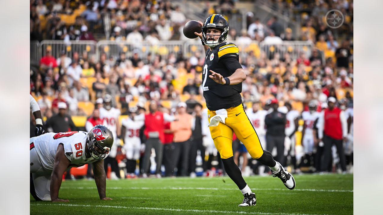 Pittsburgh Steelers quarterback Mason Rudolph (2) during a preseason game between the Pittsburgh Steelers and the Tampa Bay Buccaneers, Saturday, Aug. 16, 2025 in Pittsburgh, PA. (Alysa Rubin / Pittsburgh Steelers)