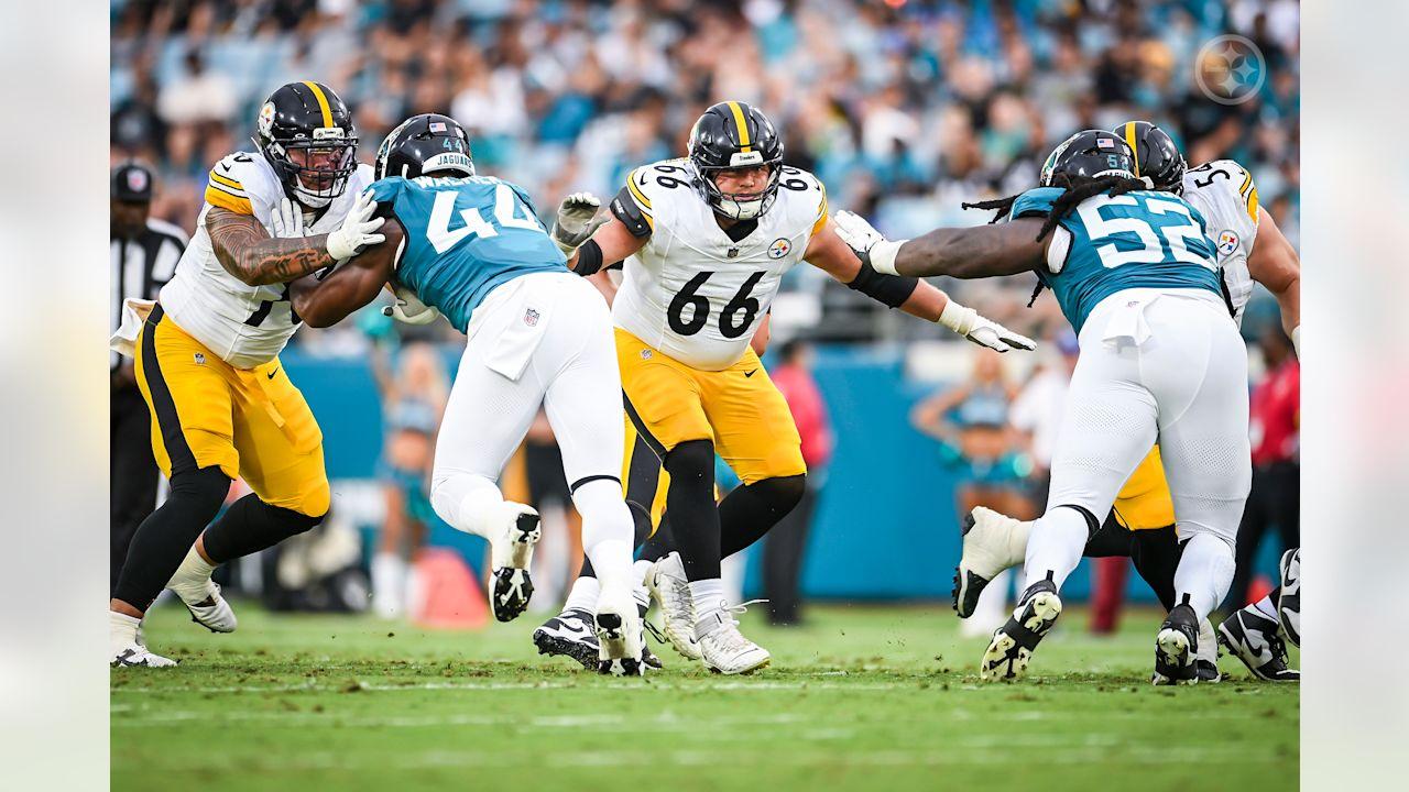Pittsburgh Steelers guard Mason McCormick (66) during a preseason game between the Pittsburgh Steelers and the Jacksonville Jaguars, on Saturday August 9, 2025 in Jacksonville, FL. (Mariah Wild / Pittsburgh Steelers)